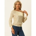 thumbnail image 4 of DARING DIVA Women's Off-Shoulder Long Sleeve Party Tops 3XL Gold, 4 of 6