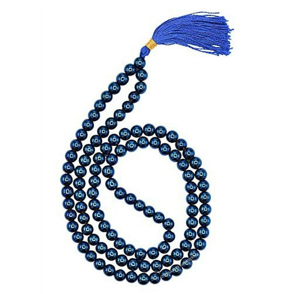 Blue Hematite Mala Beads 108 Buddhist Prayer Beads Japamala