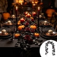 thumbnail image 2 of Aurorax Halloween Decorations Outdoor,Halloween Black Rose Vines IP65 Artificial Realistic Posable Fall Decorations for Home Outdoor Black, 2 of 6