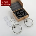 thumbnail image 5 of Brushed Nickel Towel Ring Brushed Nickel Hand Towel Holder Stainless Steel Towel Ring for Bathroom 2 Pack, 5 of 7
