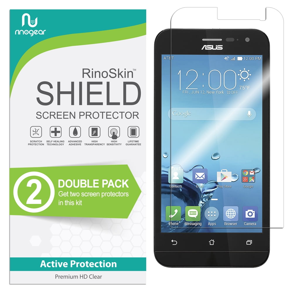 (2-Pack) ASUS Zenfone 2E Screen Protector RinoGear Flexible HD Invisible Clear Shield Anti-Bubble Unlimited Replacement Film