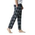 thumbnail image 2 of hirigin Men's Pajamas Plaid Pants, Drawstring Elastic Mid Waist Comfy Soft Loose Lounge Sleep Pants for Spring Autumn, 2 of 6