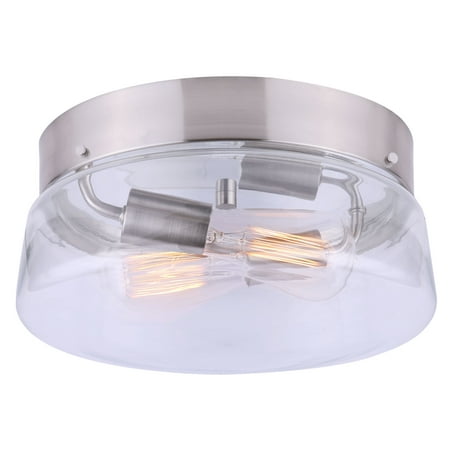 CELIE  Spec. IFM540B12BN  2 Lt Flush Mount  Clear Glass  60W Type A  12 IN W x 6 IN H  Easy Connect Included