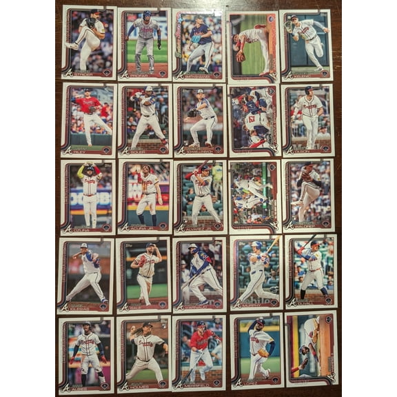 2025 Topps Series 1   Series 2 Baseball Team Set 25 Cards Atlanta Braves Acuna Olson Spencer Strider