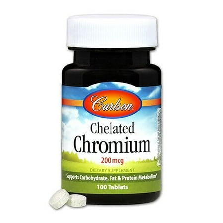 Chélaté chrome 200mcg Carlson Laboratories 100 Tabs