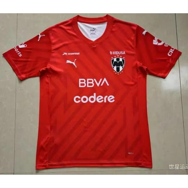 Camiseta De Fútbol Monterrey 23 24 Rayados Portero Rojo Negro Camisas De Entrenamiento Hombres s-xxl