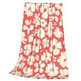 thumbnail image 3 of Bingfone Beige Flowers Print Flannel Fleece Blanket Throw Blanket For Bed,Sofa,Couch,Travel,Camping(80"X60"), 3 of 9