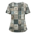 thumbnail image 3 of Ktyne Tuniques Médicales pour Femmes à Col en V, Hauts de Sarrau à Manches Courtes Extensibles, Blouse d'Infirmière Décontractée, Hauts de Sarrau avec Poche, Gris Foncé, TTG, 3 of 4