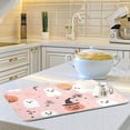 thumbnail image 6 of Yayeee Dish Drying Mat for Kitchen Counter 16"x18" Microfiber Absorbent Pad, Pink Halloween Ghosts, 6 of 7