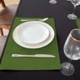 thumbnail image 4 of Rinpon Juego De 8 Manteles Individuales De Tela Tipo Lino, Lavables A Máquina, Resistentes Al Calor, Manteles Individuales De Cocina De Poliéster Grueso Sin Arrugas Para Mesa De Comedor (Verde), 4 of 5