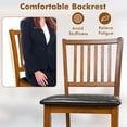 thumbnail image 4 of Exdeerjoy 2-Piece 25.5" Bar Chair Set with Backrest Padded Seat Footrest Rubber Wood Frame, 4 of 7