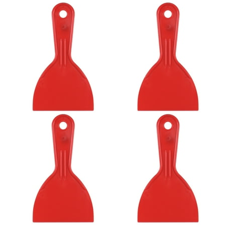 

Putty Scraper 4 ABS Plastic Spatula Drywall Patch Repair Spreader Wall Covering Smoother Red 4 Pcs