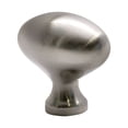 thumbnail image 2 of Classic Football Style Brushed Nickel Cabinet Hardware Knob, 1-31/32 Inch Overall Length, 2 of 2