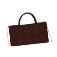 thumbnail image 6 of freneci Suede Tote Bag for Women Hobo Portable Casual Simple Shopping Bag Faux Suede Coffee, 6 of 8