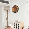thumbnail image 6 of Voice Activated Clock with Glow Light 12 Inch Large Silent Wall Clock Battery Operated for Home Decor Orange Leaves, 6 of 8