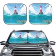 thumbnail image 2 of Balery 2 Piece Lighthouse Sea Port Car Windshield Sun Shade|Foldable Front Windshield Shade for Car Front Window for Most Sedans SUV Truck-Small, 2 of 7