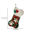 thumbnail image 3 of Pet Christmas Stocking Bone Shaped Paw Print Hanging Sock for Dog Holiday Gift Storage, 3 of 8