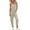 Khaki, variant on Ekouaer Jumpsuits for Women Sleeveless Spaghetti Strap Ribbed Overall Jumpsuit V Neck Summer Romper with Pockets 2024