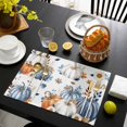 thumbnail image 4 of Fall Pumpkin Placemats Set of 4, Thanksgiving Autumn Daisy Farmhouse Leaves Washable Wipeable Table Mats for Dining Tables, Indoor Outdoor Kitchen Place Mats for Holiday Party Table Decor, 4 of 9