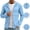 Blue, variant on Men's Lightweight Zip Up Hooded Sun Protection Jacket, Breathable Long Sleeve Outdoor Cover Up, Casual Active Windbreaker for Cycling Hiking and Fishing