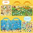 thumbnail image 6 of 6Set Puffy Sticker Books for Kids 2-4, 3D Reusable Stickers Books for Toddlers 1-3,2-4,Farm,Animal,Dinosaurs,Ocean World,Space,Vehicle, 6 of 9