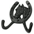 thumbnail image 5 of 2pcs Wall Hook Horse Head and Horseshoe Shape Wall Coat Hanger Bathroom Hook, 5 of 8