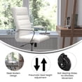 thumbnail image 3 of Flash Furniture Whitney Ergonomic LeatherSoft Swivel Executive Chair with Transparent Roller Wheels, 3 of 4