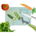 thumbnail image 2 of Caroline's Treasures Welcome Friends Black Tan Dachshund Glass Cutting Board Large, 2 of 2