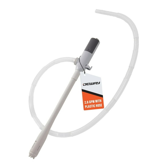 Deway Battery Fuel Transfer Pump – 3.2 GPM, 51" Hose, For Gasoline, Diesel, Kerosene, and Water Use