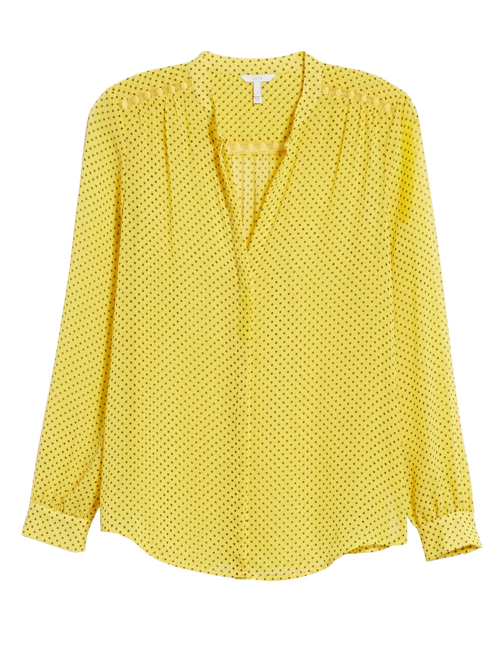 yellow silk top