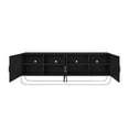 thumbnail image 6 of Nicole Miller Kenzington Sideboard with 4-Doors, Black/Chrome, 6 of 9