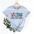thumbnail image 3 of Peace Love Books Shirt, Peace Sign t-Shirt, Rereading Passion Clothes,Bookworm Apparel, My Favorite Book Clothes, Book Lover Shirt, Gift Tee, 3 of 4
