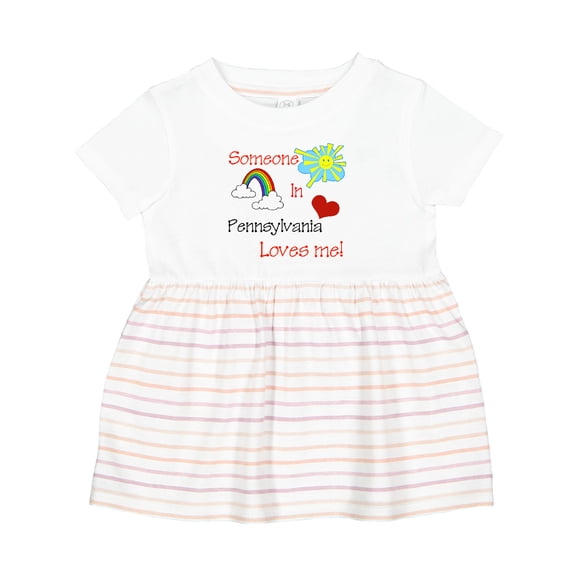 Inktastic Someone in Pennsylvania Loves Me Girls Baby Dress