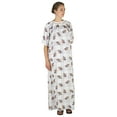 thumbnail image 5 of Sakkas Maha Soft Womens Short Sleeve Nightgown Sleep Dress Breathable No Bunch Up - White-plaid - XXL, 5 of 5