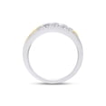 thumbnail image 5 of 1/10 CT Round Cut Natural White Diamond Two Tone Mens Engagement Band Ring In 14K Gold Plated 925 Sterling Silver (Color: I-J, Clarity: I2-I3, 0.10 Cttw) -5.5, 5 of 7