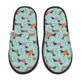 thumbnail image 2 of KLL Christmas Dachshund Slippers for Women Men House Slip on Indoor Outdoor Bedroom Furry Fleece Lined Ladies Comfy Anti-Skid Rubber Hard Sole-Medium, 2 of 8