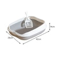 thumbnail image 6 of New Cat Litter Box Portable Bedpan Removable Semi Closed Kitty Litter Pan Potty Toilet for Rabbit Medium Large Cats Small Animals, 6 of 8