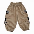 thumbnail image 4 of kpoplk Boys Sweatpants Kids Cotton Athletic Joggers Youth Active Casual Pants with Pocekts(Khaki,1-2 Y), 4 of 5