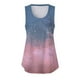 thumbnail image 3 of Playeras,Blusas y Tops,Ropa para Mujer Cropped Tank Top Camiseta suelta sin mangas con cuello en V de doble capa estampada para mujer (Pink, S), 3 of 5