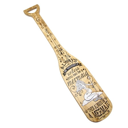 Wooden Mermaid Boat Oar Sign Nautical Wood Paddle Bar/Pub Wall Art Home Decor