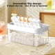 thumbnail image 5 of Bandeja de cubitos de hielo con tapa, capacidad de 28 cubos, máquina de hielo de plástico de fácil liberación para congelador, diseño resistente a derrames, sin BPA, caja de molde de hielo apilable, 5 of 7