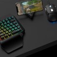 thumbnail image 3 of destyer Wired One Handed Keyboard Mouse Combo 39 Keys Gaming Key Board with RGB Backlight Half Keypad Fluent Typing Set for Phone, 3 of 9