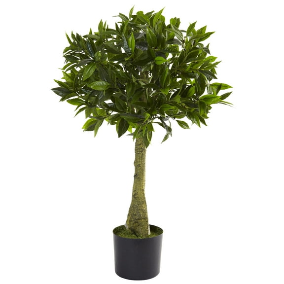 Nearly Natural 3' Bay Leaf Artificial Topiary UV Resistant (Indoor/Outdoor)