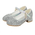 thumbnail image 1 of Crystal Slippers Cinderella Party Wedding Sequined Princess Leather Shoes, 1 of 3