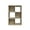 Gray, variant on 34.96 in. Tall Natural Oak Wood 3-Shelf Etagere Bookcase
