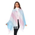 thumbnail image 3 of FORMRS Womens Scarf Winter Soft Long Big Warm Shawls Wrap Tassel Scarves, Blue Gradient, 3 of 9