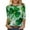 #058-Multicolor, variant on Craaazy St Patricks Day Tops for Women Green Theme Holiday Shirts Gifts