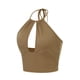 thumbnail image 2 of SAYOO Chaleco Recortado Sin Mangas para Mujer, Camiseta Sin Mangas Ajustada Con Cuello Halter De Color Sólido, Camisola Con Ombligo Ahuecado De Verano SAYOO Casual, 2 of 8