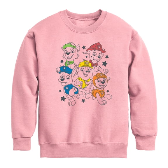 Paw Patrol - Color Block - Youth Boys Crew Fleece Sweatshirt