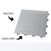 FlooringInc Diamond Nitro Motorcycle Mats, 5'x10', Black & Graphite